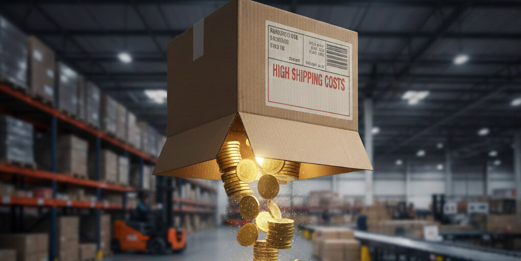 Image illustrating high shipping costs
